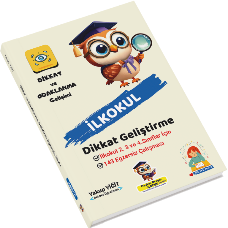 İlkokul 2, 3 ve 4.Sınıflar İçin İlkokul Dikkat Geliştirme Egzersiz Kitabı